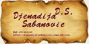 Đenadija Šabanović vizit kartica